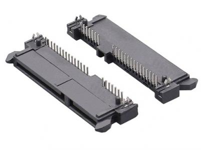 SATA 7+15P Female Connector,Right angle DIP,H4.00mm